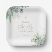 waterverf groen | Eerste mededeling Papieren Bordje (Voorkant)