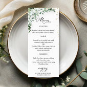 Waterverf Groen Elegant Bruiloft Menu Kaarten