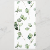 Waterverf Groen Elegant Bruiloft Menu Kaarten (Achterkant)