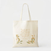 Waterverf Groen Elegant Monogram Bijbelvers Tote Bag (Voorkant)