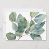 Waterverf groen elegant Vrijgezellenfeest Kaart (Achterkant)