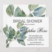 Waterverf groen elegant Vrijgezellenfeest Kaart (Voorkant / Achterkant)