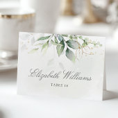 Waterverf Groen Elegante Trouwplaats Kaart
