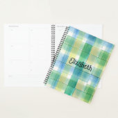 Waterverf Groen en Blauw Plaid Planner (Display)