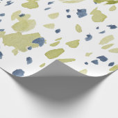 Waterverf Groen en Blauw Spring Wrapping Paper Cadeaupapier (Hoek)