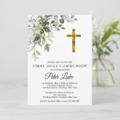 Waterverf groen en bloemen eerste gemeenschap in kaart (Staand voorkant)