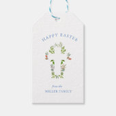 Waterverf Groen en Cross Paasgeschenk Labels Cadeaulabel (Voorkant)