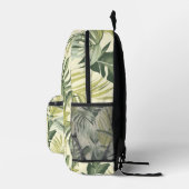 Waterverf groen en geel bladpatroon bedrukte rugzak (Rechts)