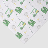 Waterverf Groen en Geel Golftoernooi Tissuepapier (Detail)