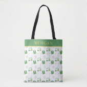 Waterverf Groen en Geel Golftoernooi Tote Bag (Voorkant)