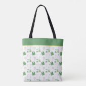 Waterverf Groen en Geel Golftoernooi Tote Bag (Achterkant)
