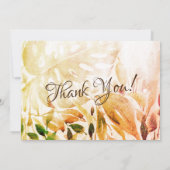 Waterverf Groen en Goud Monstera Leaves Wedding Bedankkaart (Achterkant)