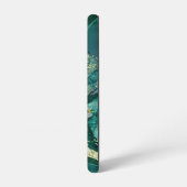 Waterverf groen en goud samsung galaxy hoesje (Linkerkant)