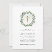 Waterverf groen en gouden kruis | Confirmation!REM Kaart (Voorkant)