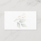 Waterverf groen- en goudfoliën plaatskaartje (Achterkant)