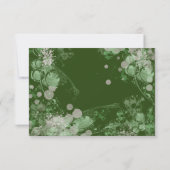 Waterverf groen en roze botanisch RSVP kaartje (Achterkant)