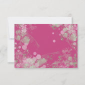 Waterverf groen en roze botanisch RSVP kaartje (Achterkant)