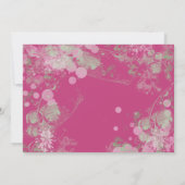 Waterverf groen en roze botanisch save the date (Achterkant)