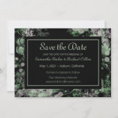 Waterverf groen en roze botanisch save the date (Voorkant)