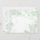 Waterverf groen en roze botanisch save the date (Achterkant)