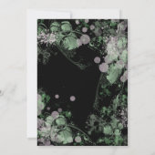 Waterverf Groen en Roze Botanisch Vrijgezellenfees Kaart (Achterkant)