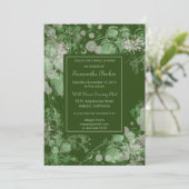 Waterverf Groen en Roze Botanisch Vrijgezellenfees Kaart (Staand voorkant)