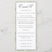 Waterverf groen en wit Hydrangea Crest-programma Menu (Voorkant)