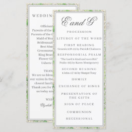 Waterverf groen en wit Hydrangea Crest-programma Menu