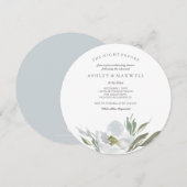 Waterverf groen en wit kaart (Voorkant / Achterkant)