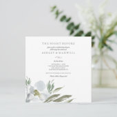 Waterverf groen en wit kaart (Staand voorkant)