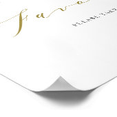 Waterverf groen en witte bloemen feest gunsten poster (Hoek)