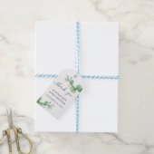 Waterverf groen eucalyptus baby shower dank u cadeaulabel (Met Touw)