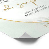 Waterverf groen eucalyptus goud ovaal Oh snap Poster (Hoek)