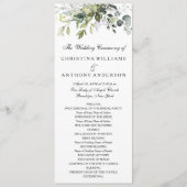 Waterverf groen eucalyptus programmakaart (Voorkant)