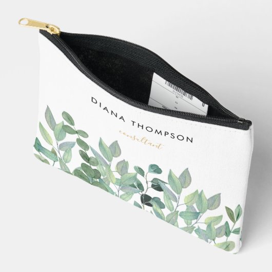 Waterverf groen Eucalyptus takken Etui (Open)