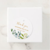 Waterverf groen, eucalyptusbladeren bedankjes labels (In situ)