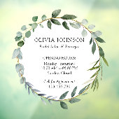 Waterverf Groen Eucalyptusbladeren Openingstijden Raamsticker (Vel 3)