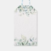 Waterverf Groen Foliage bruiloft dank u Cadeaulabel (Achterkant)
