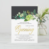 WATERVERF GROEN FOLIAGE GRAND OPENING CEREMONY KAART (Staand voorkant)