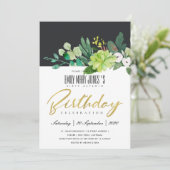 WATERVERF GROEN FOLIAGE ZWART ELKE LEEFTIJD. KAART (Staand voorkant)