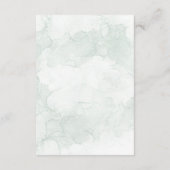 Waterverf groen gebladerte bladeren bruiloft informatiekaartje (Achterkant)