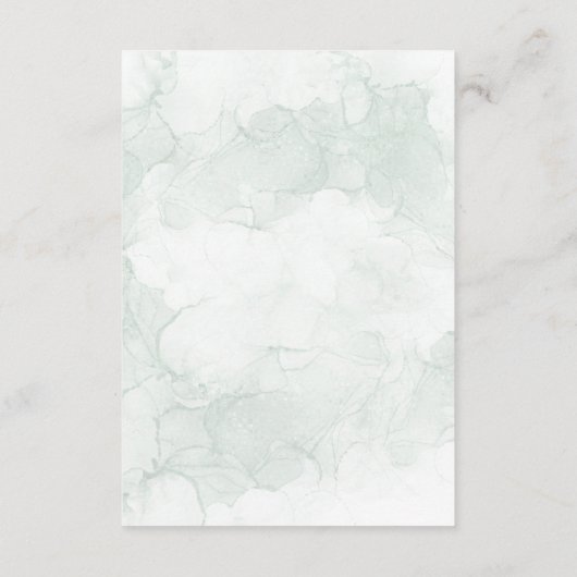 Waterverf groen gebladerte bladeren bruiloft informatiekaartje (Achterkant)