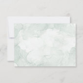 Waterverf groen gebladerte bruiloft rsvp kaartje (Achterkant)