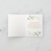 Waterverf groen gebladerte gevouwen dank u kaart (Binnen)