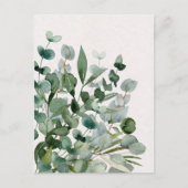 Waterverf Groen gebladerte groen blad Briefkaart (Voorkant)