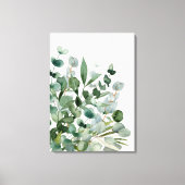 Waterverf Groen gebladerte groen blad Canvas Afdruk (Voorkant)