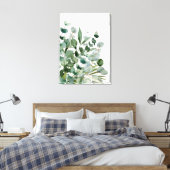 Waterverf Groen gebladerte groen blad Canvas Afdruk (Insitu (Slaapkamer))