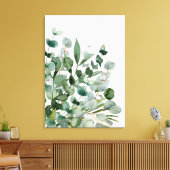 Waterverf Groen gebladerte groen blad Canvas Afdruk (Insitu (Woonkamer))