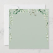 waterverf groen gebladerte kraft doop kaart (Achterkant)