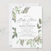 Waterverf groen geometrisch Baby shower Kaart (Voorkant)